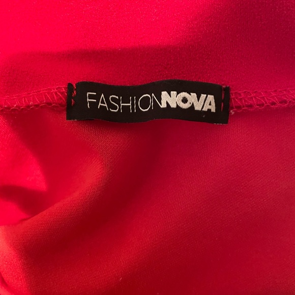 Fashion Nova Red Rebel Cropped Top Sweater - Picture 6 of 6